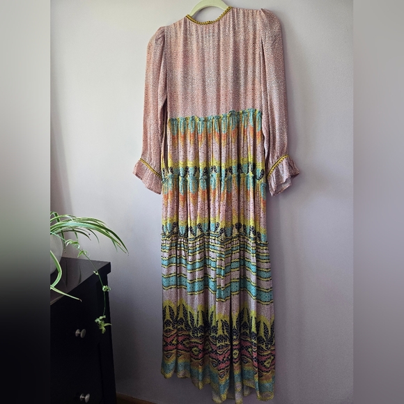 NWT Bhanuni by Jyoti for Anthropologie • Embroidered & Beaded Maximalist Maxi 0P - Picture 9 of 16